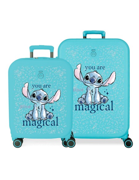 3859524 SET/2 TROLLEY ABS 55-70CM.4R.STITCH YOU ARE MAGICAL