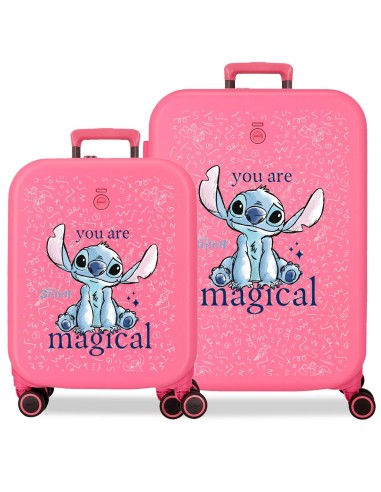 3859525 SET/2 TROLLEY ABS 55-70CM.4R.STITCH YOU ARE MAGICAL