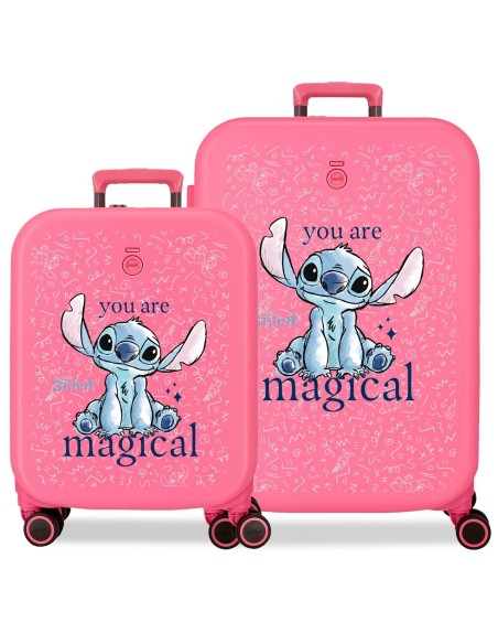 3859525 SET/2 TROLLEY ABS 55-70CM.4R.STITCH YOU ARE MAGICAL