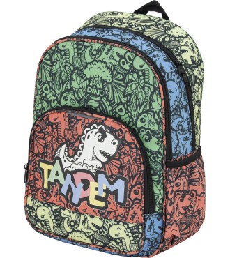 Mochila Doble Cuerpo 39,5/AC Escolar Tandem Dinonino