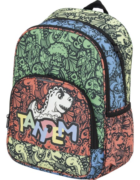 Mochila Doble Cuerpo 39,5/AC Escolar Tandem Dinonino