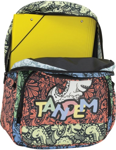 Mochila Doble Cuerpo 39,5/AC Escolar Tandem Dinonino