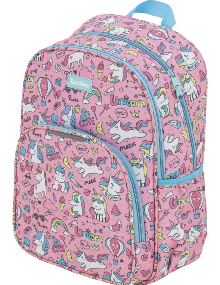 Mochila Doble Cuerpo 39,5/AC Escolar Tandem Unicornio Magic