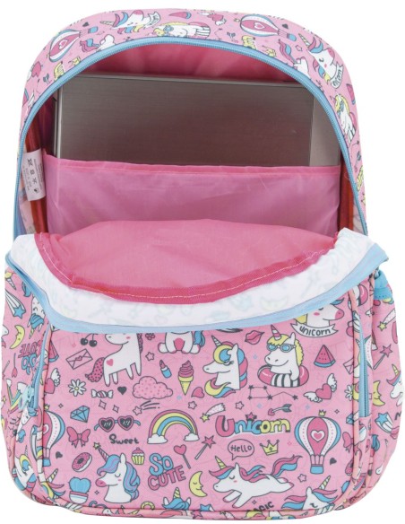 Mochila Doble Cuerpo 39,5/AC Escolar Tandem Unicornio Magic