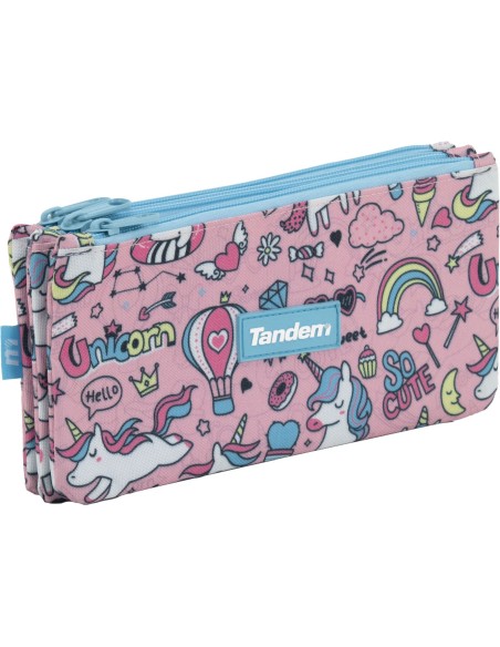 Portatodo Tres Bolsillos Independientes Plus Tandem Unicornio Magic