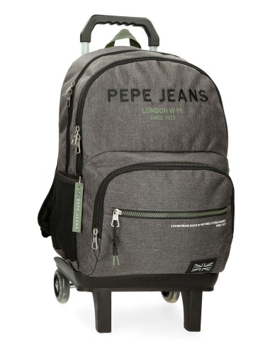 69125T2 MOCHILA ADAP. 45CM 2C. C/CARRO. PJL EDMON GRIS