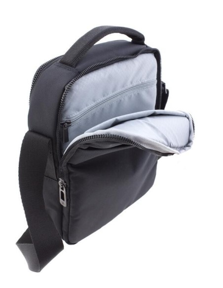 Bolso Bandolera Mediano C/Asa Hombre Fancy Vogart Negro N...