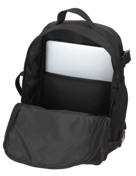6332521 MOCHILA ADAP. 40CM. PJL ARIS EVERGREEN NEGRO