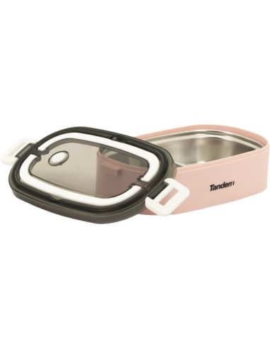 Fiambrera Doble Acero Inoxidable 304 Tandem 1400 Ml Rosa