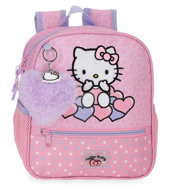 2032141 MOCHILA ADAP. 25CM. HELLO KITTY HEARTS & DOTS