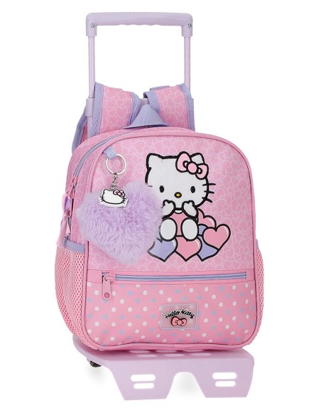20321T1 MOCHILA ADAP. 25CM. C/CARRO. HELLO KITTY HEARTS & DO 20321T1 MOCHILA ADAP. 25CM. C/CARRO. HELLO KITTY HEARTS & DO