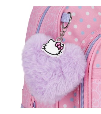 2032241 MOCHILA ADAP. 28CM.HELLO KITTY HEARTS & DOTS 2