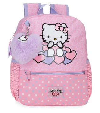 2032241 MOCHILA ADAP. 28CM.HELLO KITTY HEARTS & DOTS