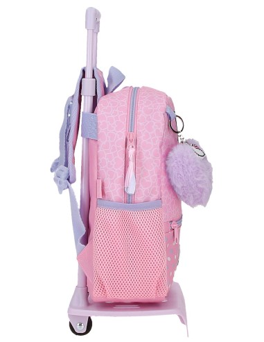 20322T1 MOCHILA ADAP. 28CM. C/CARRO. HELLO KITTY HEARTS & DO