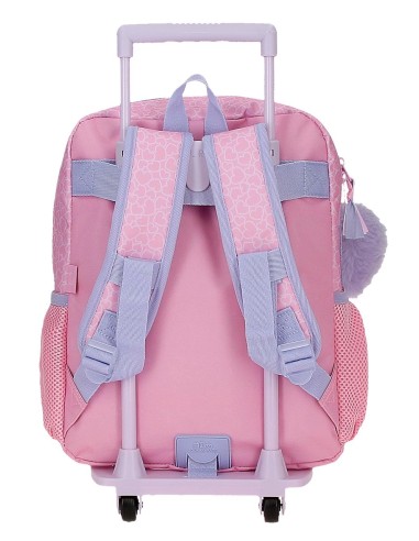 20323T1 MOCHILA ADAP. 32CM. C/CARRO. HELLO KITTY HEARTS & DO