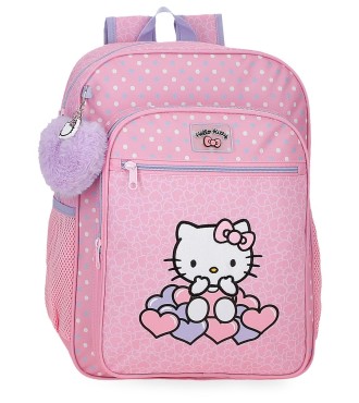 20324D1 MOCHILA ADAP. 38CM. HELLO KITTY HEARTS & DOTS