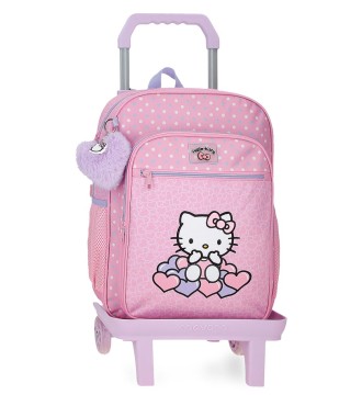 20324T1 MOCHILA ADAP. 38CM. C/CARRO. HELLO KITTY HEARTS & DO