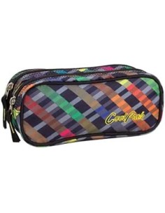 Estuche Dos Cremalleras Coolpack Clever Rainbow stripes P...