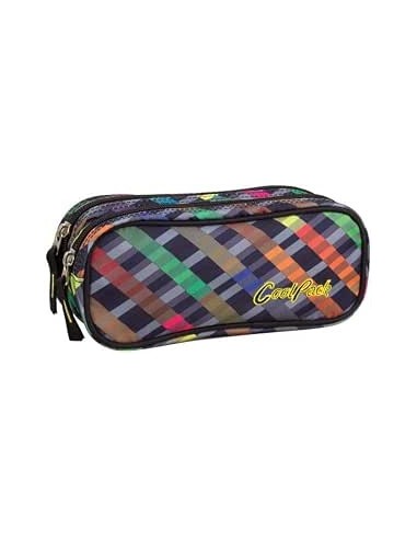 Estuche Dos Cremalleras Coolpack Clever Rainbow stripes P...