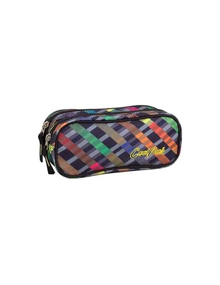 Estuche Dos Cremalleras Coolpack Clever Rainbow stripes P...