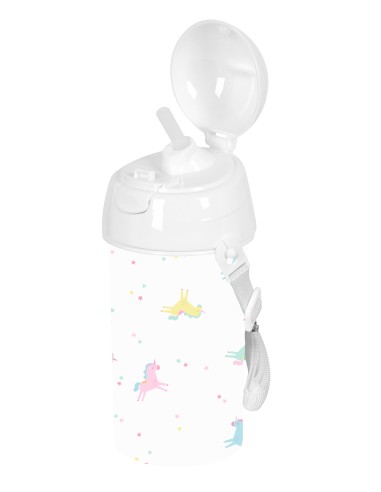 BOTELLA 500ml APERTURA AUTOM. CON PAJITA SAFTA PREESCOLAR...