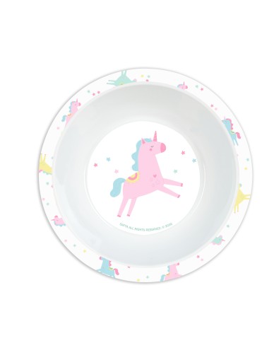SET DE PLATOS, CUBIERTOS Y VASO SAFTA PREESCOLAR "UNICORN...