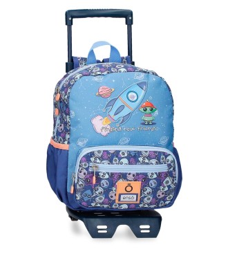 98922V1 MOCHILA ADAP. 28CM. C/CARRO. ENSO NEW FRIENDS