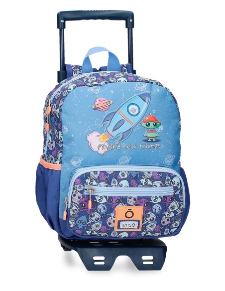 98922V1 MOCHILA ADAP. 28CM. C/CARRO. ENSO NEW FRIENDS
