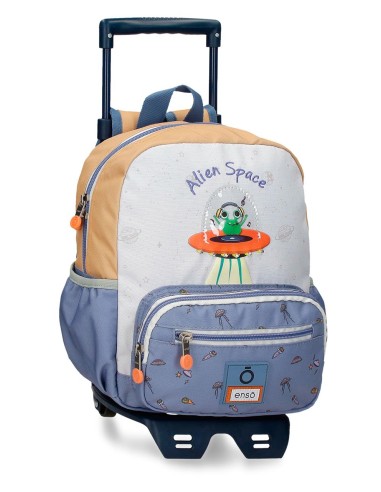 98822V1 MOCHILA ADAP. 28CM. C/CARRO. ENSO ALIEN SPACE