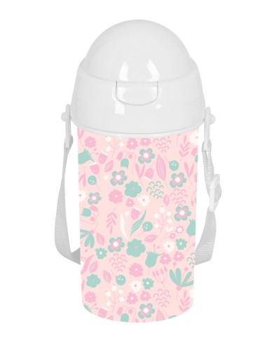 BOTELLA 500ml APERTURA AUTOM. CON PAJITA SAFTA PREESCOLAR...