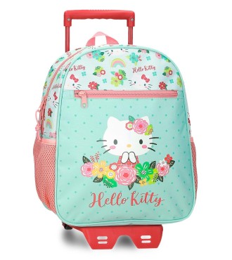 41222V1 MOCHILA ADAP. 33CM. C/CARRO. FLORAL KITTY