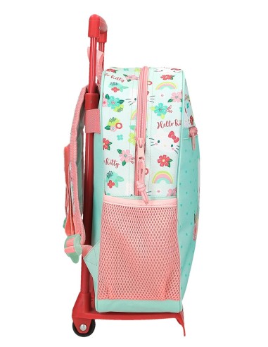 41222V1 MOCHILA ADAP. 33CM. C/CARRO. FLORAL KITTY