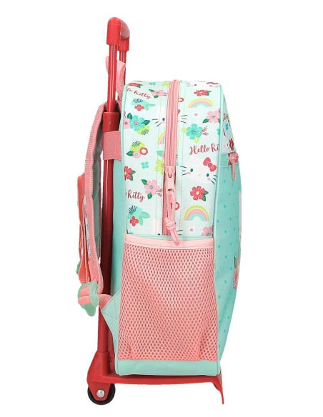 41222V1 MOCHILA ADAP. 33CM. C/CARRO. FLORAL KITTY