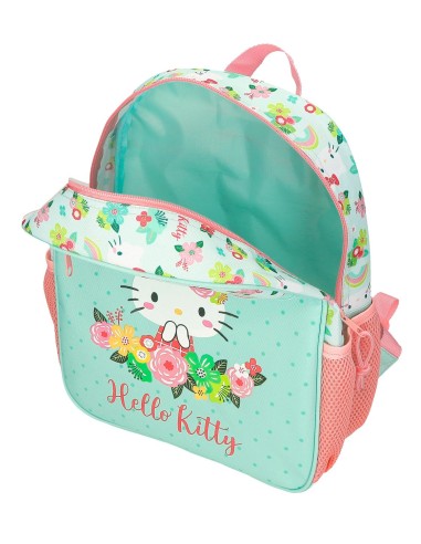 41222V1 MOCHILA ADAP. 33CM. C/CARRO. FLORAL KITTY