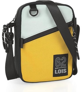 Bolso Cruzado Hombre Cedar Lois Negro/Amarillo