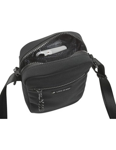 Bolso Cruzado Hombre Cedar Lois Negro/Amarillo