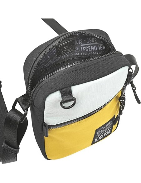 Bolso Cruzado Hombre Cedar Lois Negro/Amarillo Bolso Cruzado Hombre Cedar Lois Negro/Amarillo