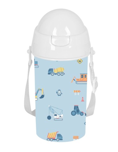 BOTELLA 500ml APERTURA AUTOM. CON PAJITA SAFTA PREESCOLAR...