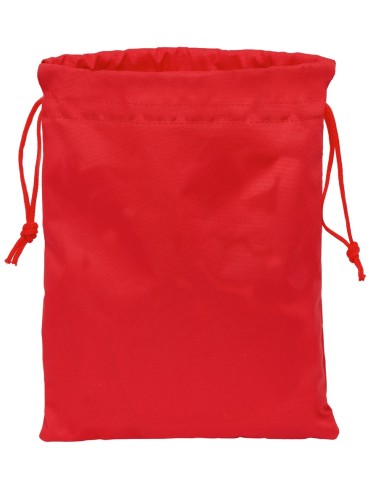 SAQUITO PLANO OSITO ROJO FELICES FIESTAS