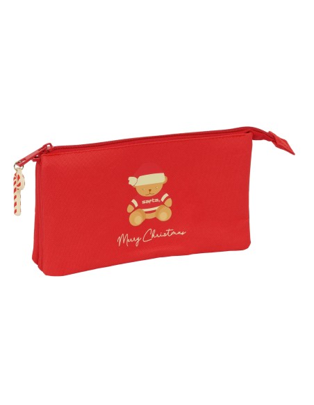 PORTATODO TRIPLE OSITO ROJO FELICES FIESTAS