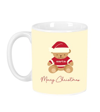 TAZA GRANDE OSITO BEIGE FELICES FIESTAS 2