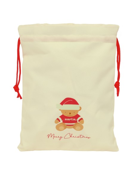 SAQUITO PLANO OSITO BEIGE FELICES FIESTAS SAQUITO PLANO OSITO BEIGE FELICES FIESTAS