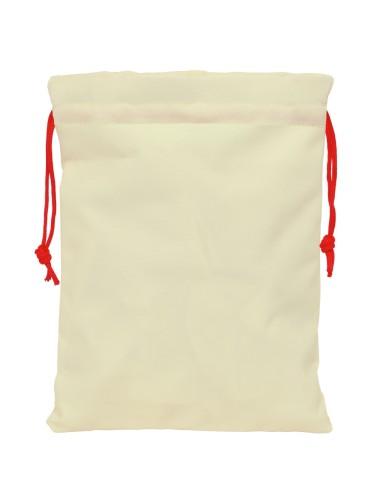 SAQUITO PLANO OSITO BEIGE FELICES FIESTAS