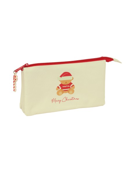 PORTATODO TRIPLE OSITO BEIGE FELICES FIESTAS