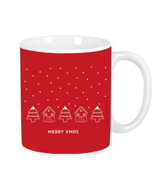 TAZA GRANDE CASITAS MERRY XMAS