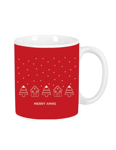 TAZA GRANDE CASITAS MERRY XMAS