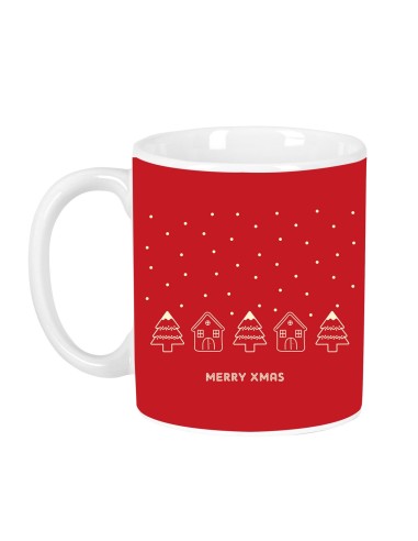 TAZA GRANDE CASITAS MERRY XMAS