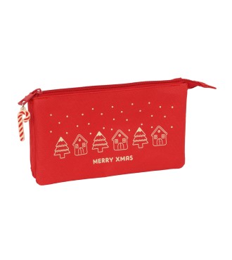PORTATODO TRIPLE CASITAS MERRY XMAS