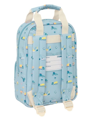 MOCHILA INFANTIL CON ASAS SAFTA PREESCOLAR "GRUAS" Mochil...