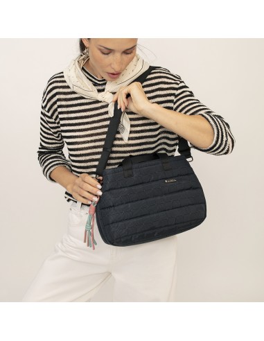 Bolso Doble Asa Corta C/Bandolera Gabol Hanae Negro